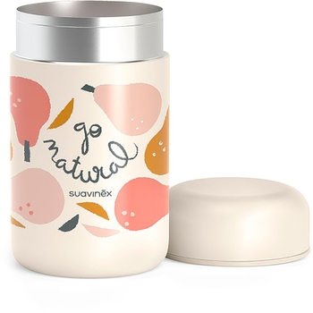 Термос для їжі Suavinex Go natural рожева груша 400 мл, бежевий (401503) - Pampik - 2