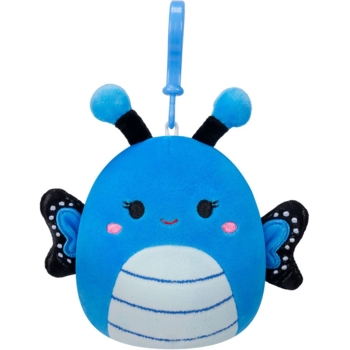 М'яка іграшка-брелок Squishmallows Метелик Вейверлі на кліпсі, 9 см (SQCP00220) - Pampik