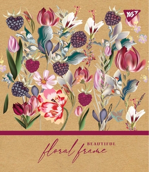 Набор тетрадей Yes Floral frame Крафт А5, в линейку, 18 листов, 10 шт. (765091) - Pampik - 3