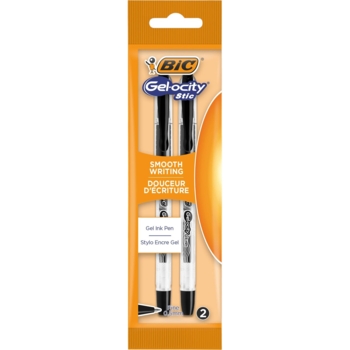 Набір гелевих ручок BIC Gel-ocity Stic чорний 0.5 мм 2 шт. (989708) - Pampik