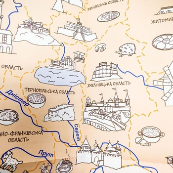 Розкладна карта-розмальовка Мандрівець Моя Україна (9789669441515) - Pampik - 6