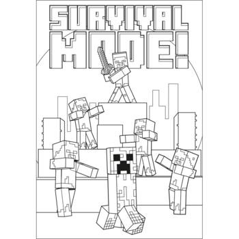 Розмальовка Yes Minecraft 12 сторінок (742915) - Pampik - 2