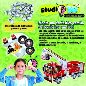 Пазл 3D Educa Пожежна машина (19186) - Pampik - 3