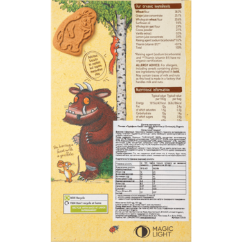 Печенье Organix Груффало Какао и ваниль, органическое, с 12 месяцев, 100 г (5 шт. по 20 г) - Pampik - 2