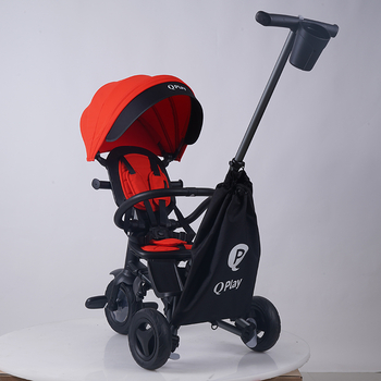 Велосипед складной трехколесный детский Qplay Nova+ Rubber Orange Sunset (S700-13Nova+OrangeSunset) - Pampik - 11