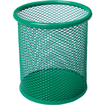 Подставка для ручек Buromax круглая 80х80х97 мм зеленая (BM.6202-04) - Pampik