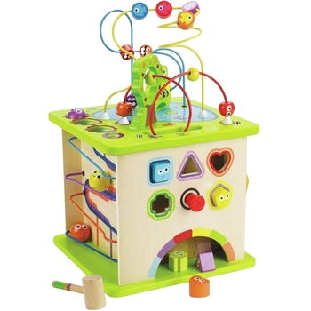 Бизикуб деревянный Hape Сельские зверьки (E1810) - Pampik - 2