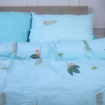 Комплект постельного белья MirSon Ranforce Elite 17-4736 Green leaves 110 х 140 см - Pampik - 2