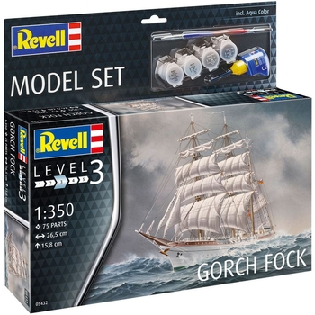 Сборная модель Revell Корабль Gorch Fock уровень 3, масштаб 1:350, 75 деталей (RVL-65432) - Pampik - 2