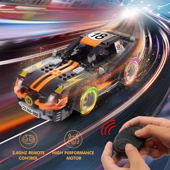 Машинка-конструктор на дистанційному керуванні Wise Block Спортивний автомобіль 435 деталей (EU389054) - Pampik - 8