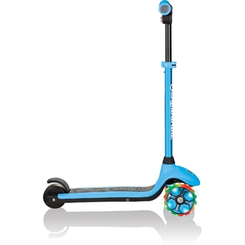 Электросамокат Globber E-Motion 4, 3-колесный с подсветкой, до 50 кг, голубой (755-101) - Pampik - 4