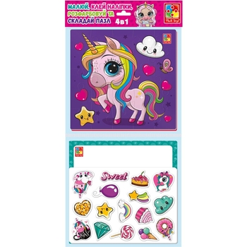 Набор для творчества Vladi toys 4 в 1 Радужные единорожки (VT4210-13) - Pampik - 2