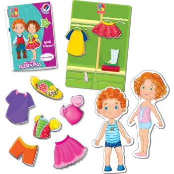 Игра настольная Vladi Toys магнитная одевалка Оливер и Мия (VT3702-12) - Pampik - 3