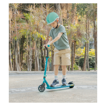 Електросамокат Globber E-Motion 6, з підсвіткою, до 50 кг, 2 колеса, синій (756-100) - Pampik - 9