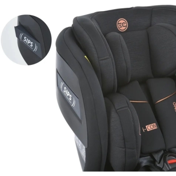 Автокрісло El Camino ME 1117 I-con Black Striped чорне (35222) - Pampik - 11