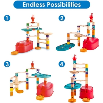 Конструктор-лабиринт Hape Quadrilla в ящике 58 элементов (E6027) - Pampik - 2