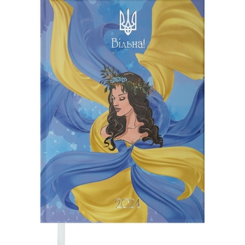 Ежедневник датированный Buromax Free 2024 A5 желтый (BM.2166-08) - Pampik