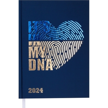 Ежедневник датированный Buromax Free 2024 A5 синий (BM.2166-03) - Pampik