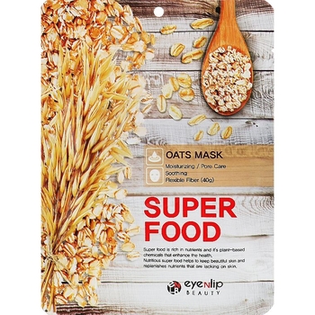 Маска тканинна живильна для обличчя Eyenlip Super Food Oats Mask з екстрактом вівса 23 мл - Pampik