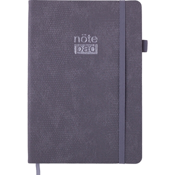 Блокнот деловой Buromax Respect А5 96 л. в клеточку обложка искусственная кожа серый (BM.295108-09) - Pampik