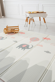 Дитячий килимок Poppet Літаюче слоненя та Ніжні хмаринки двосторонній складний 200х150x1 см (PP025-150H) - Pampik - 12