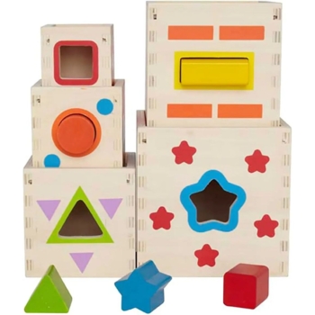 Дерев’яні кубики піраміди з сортером Hape (E0413) - Pampik - 2