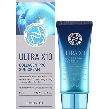 Солнцезащитный крем для лица Enough Ultra X10 Collagen Pro Sun Cream 50 г - Pampik