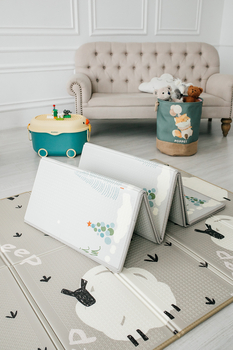 Дитячий килимок Poppet Баранчик Шейп та Дім звіряток двосторонній складний 200х150x1 см (PP023-150H) - Pampik - 10