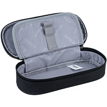 Пенал мягкий Kite 22x9.5x6 см серо-черный (HK24-599-1) - Pampik - 4