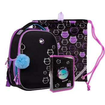 Рюкзак Yes H-100 Collection Mysterious Cats с пеналом и сумкой (559790) - Pampik