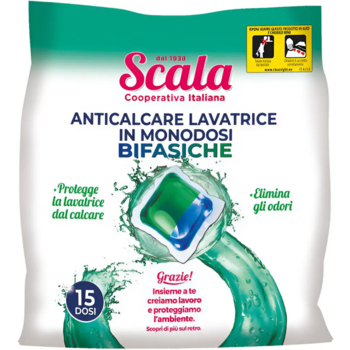 Капсули Scala проти вапняного нальоту в пральній машині, двофазні, 15 шт. - Pampik