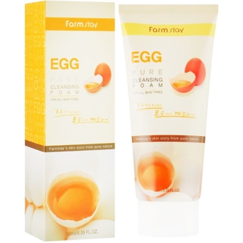 Пенка очищающая для лица FarmStay Pure Cleansing Foam Egg с яичным экстрактом 180 мл - Pampik