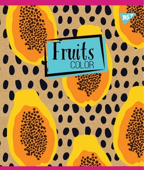 Набір зошитів Yes Fruits color Крафт А5, в лінійку, 18 аркушів, 10 шт. (765097) - Pampik - 2