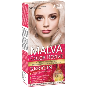 Стійка крем-фарба для волосся Malva Color Revive відтінок 246 Перлинно-рожевий - Pampik