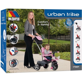 Трехколесный велосипед Molto Trike Soft Control розовый - Pampik - 3