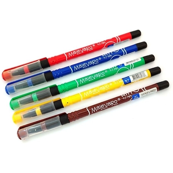 Набор ручек Malevaro Wave на масляной основе чернил синего цвета 12 шт. (908ML) - Pampik