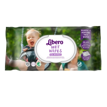 Вологі серветки Libero Wet Wipes, 64 шт. - Pampik