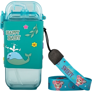 Поїльник тритановий Baby Team з силіконовою трубочкою та ремінцем, 225 мл (5091) - Pampik - 5