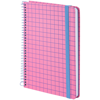 Блокнот на спіралі Axent А5 клітинка 120 аркушів рожевий (8460-2-A) - Pampik - 2