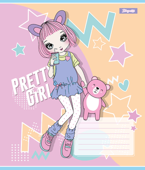 Набір зошитів 1 Вересня Pretty girl А5, в лінію, 12 аркушів, 25 шт. (767221) - Pampik - 3