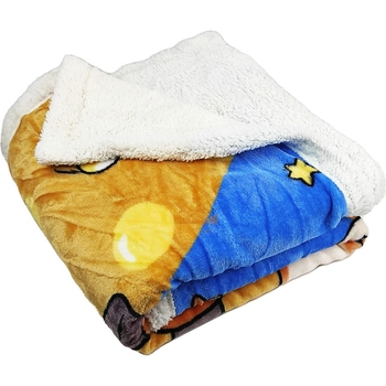 Плед-ковдра дитяча HomeBrand велюр Космонавти 110х140 см (45672) - Pampik