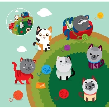 Збірка Книжковий Хмарочос Книга аплікацій Коти та Собаки з наклейками - Pampik - 4