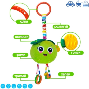 Погремушка-подвеска Масік Яблоко с прорезывателем (МС 110604-19) - Pampik - 3