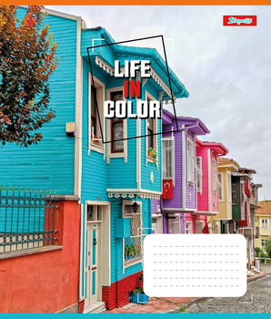 Набор тетрадей 1 Вересня Life in colors А5 в клетку, 36 листов, 15 шт. (767326) - Pampik - 4