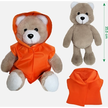 Іграшка м'яка Масік Ведмедик пухнастий у жовтогарячому плащі, 35 см (МС 080501-05) - Pampik - 2