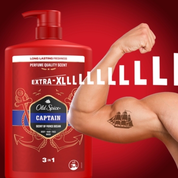 Гель для душа и шампунь Old Spice 3 в 1 Captain, 1000 мл - Pampik - 4