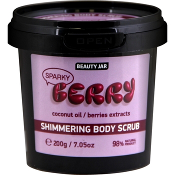 Скраб для тіла Beauty Jar Мерехтливий Блискуча ягідка 200 г - Pampik