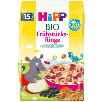 Дитячі органічні пластівці HiPP Кільця, ягідно-фруктові, 120 г - Pampik - 2