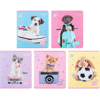 Набор тетрадей Kite Studio Pets А5 в клетку 24 листа 20 шт. (SP24-238) - Pampik