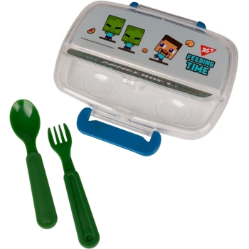 Ланч-бокс Yes Minecraft з приладдям, 750 мл (708160) - Pampik - 4